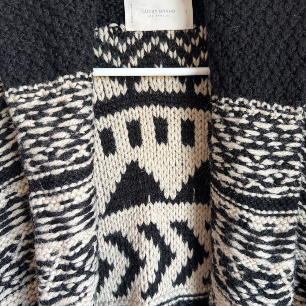 Lucky Brand Patterned Open Cardigan - Picture 3 of 5